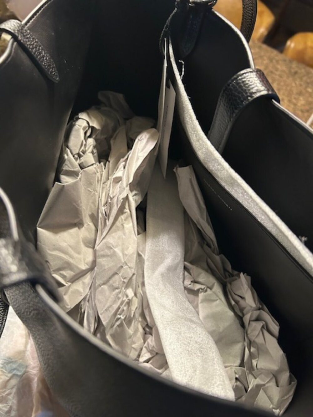 Rebecca Minkoff Megan Black Leather Tote Bag/ Comes With Dust Bag - Picture 8 of 14